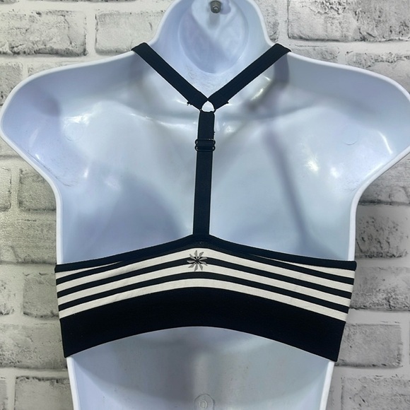 Athleta Striped Y Back Sports Bra Extra Small - Picture 2 of 7